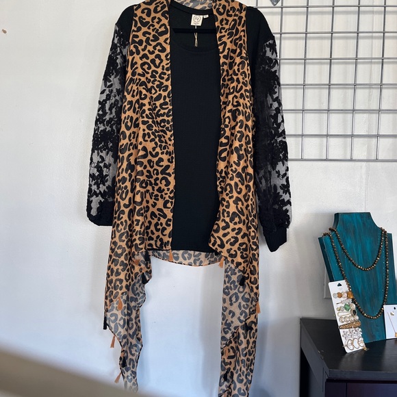 Animal print long kimono - Picture 1 of 1